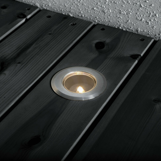 Konstsmide Lighting - Konstsmide Mini led Outdoor 12V System G4 Stainless Steel Recessed Ground Light Spot Set Of 3 - Transformer Included, IP44