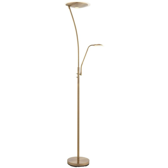 Endon Directory Lighting - Endon Alassio - led 1 Light Floor Lamp Antique Brass, And Frosted Plastic