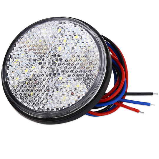 Aougo - led Trailer Lights, 12V Trailer Tail Light 2PCS Car Trailer Brake Light Round Reflector led led Marker Light for Automotive Motorcycle Truck