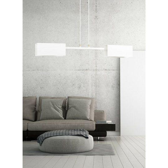 Emibig Lighting - Emibig Tolos White Bar Pendant Ceiling Light 2x E27