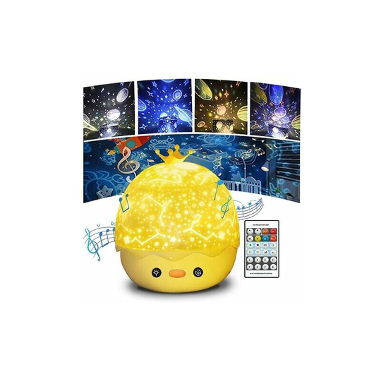 MUFF Baby Night Light Projector 360 Rotation Equipped 6 Kinds Lights Lamp Projection 8 Kinds Relaxing Music Suitable for Kids Birthday Halloween