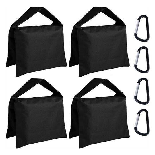 Sun Flowergb - 4 Pack Heavy Duty Sandbag for Photography Tripod, Photo Studio, Tent, Sunshade with 4 Hooks