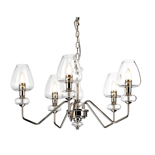 Elstead Lighting Armand 5 Light Chandelier Polished Nickel