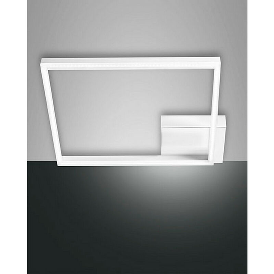 Fabas Luce Bard Integrated led Semi Flush Light White Glass