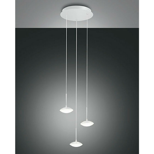 Fabas Luce Hale led Cluster Pendant Ceiling Light White Glass