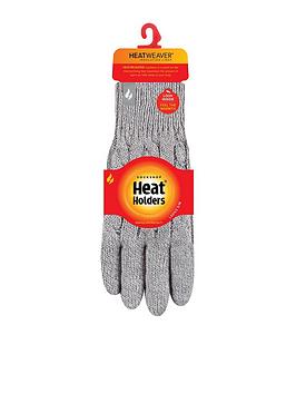 Heat Holders Willow Cable Gloves - Light Grey, Light Grey, Size M/L, Women