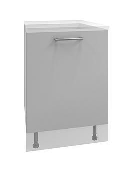 Manor Interiors Genoa Light Grey Base/Sink Unit 500Mm (Right Hand Hinged)