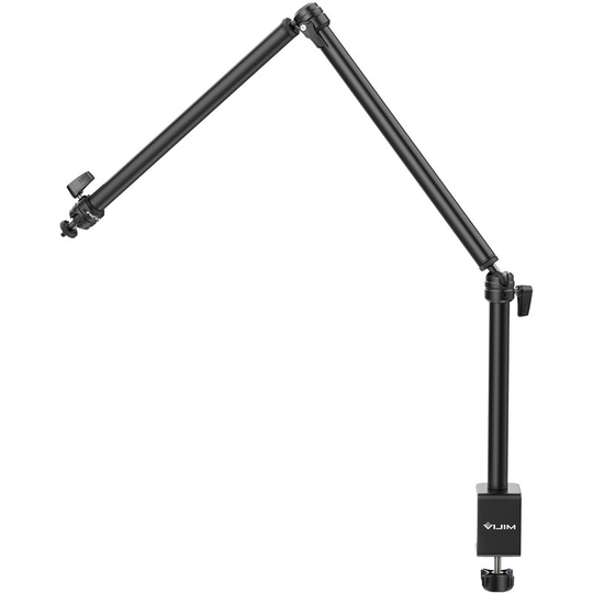 Vijim - LS08 Professional Desktop Live Streaming Stand 3-Section Flexible Extendable Arms Aluminum Alloy 1/4 Inch Screw 360¡ã Rotatable Ballhead 1KG