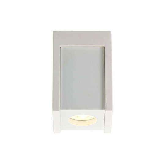 1 Light Ceiling GU10, White Paintable Gypsum With Matt White Cover - Luminosa Lighting
