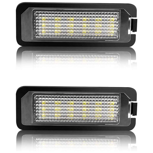 Led License Plate Light Auto Bulbs Super Bright CanBus No Error 6000K Xenon White 18 smd Tail Lights for Eos/Pas/saT etc, 2pcs
