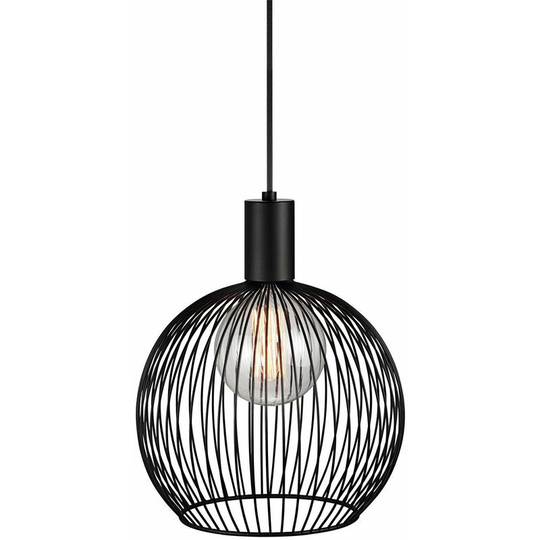 Nordlux Lighting - Nordlux Aver 30cm Wire Frame Pendant Ceiling Light Black, E27
