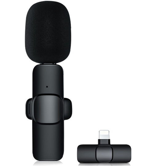 Wireless Lavalier Microphone for Conference, Online Classes, Game,Live Show Wireless Mini Microphone Compatible with iPhone,Lightning receiver