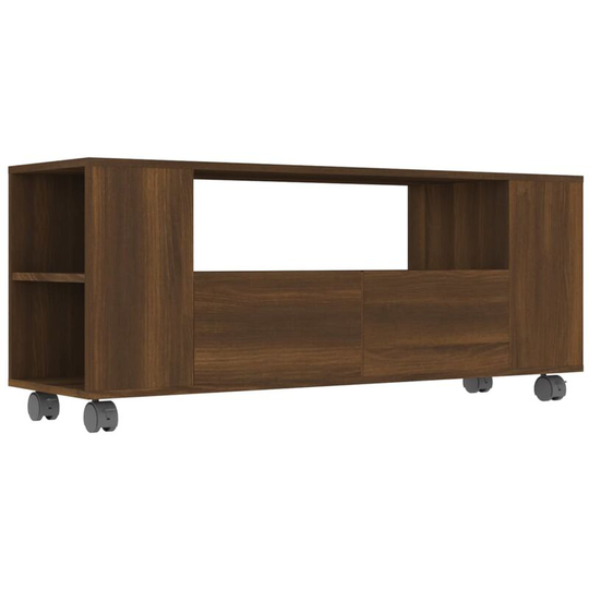 Tv Cabinet Brown Oak 120x35x43 cm Engineered Wood Vidaxl Brown