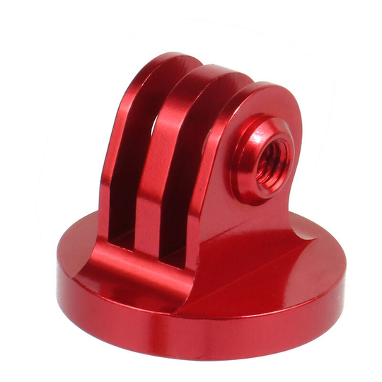 Muff - Compatible Metal Camera Tripod Mount Adapter, Fit for GoPro Hero9/8/7/6/5 or Other Action Camera Mounts, 1/4' Camera Screw Hole (Red)