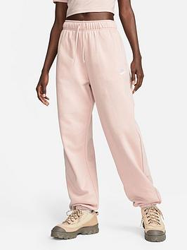 Nike Nsw Club Fleece Mid Rise Oversized Joggers - Light Pink