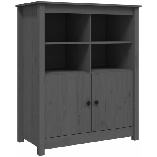 Sideboard Grey 83x41.5x100 cm Solid Wood Pine vidaXL - Grey