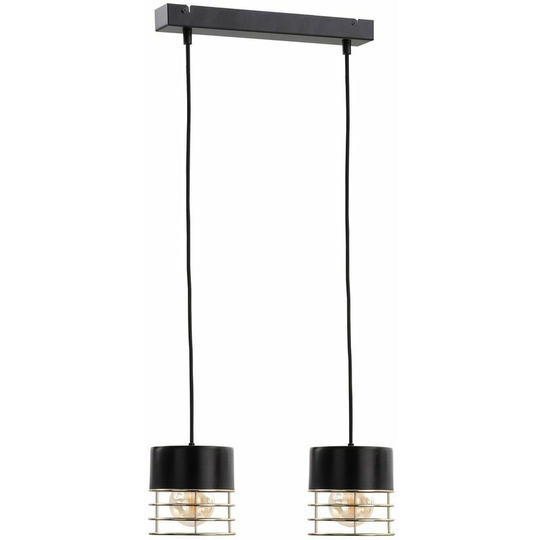 Keter Royal Bar Pendant Ceiling Light Black, 50cm, 2x E27