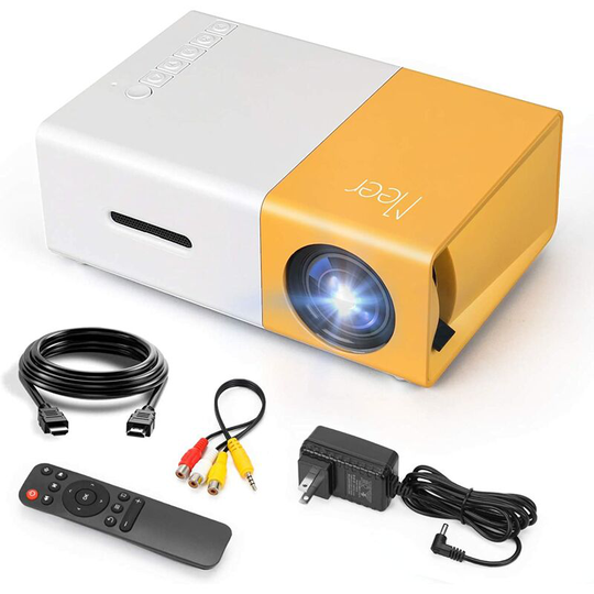 Joorrt - Mini Projector, Portable Movie Projector, Smart Home Projector, Neat Projector for iOS, Android, Windows, PS5, Laptop, tv Stick, Compatible