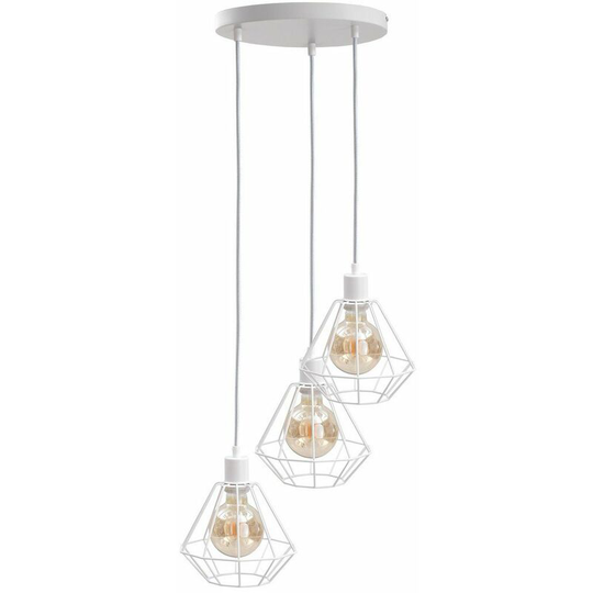 Keter Foskal Cluster Pendant Ceiling Light White, 32cm, 3x E27