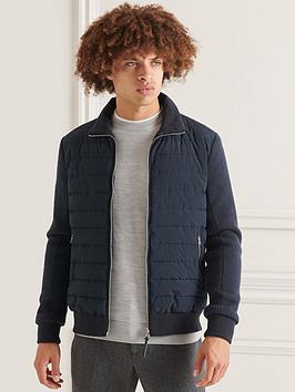 Superdry Studios Padded Knit - Navy, Navy, Size M, Men
