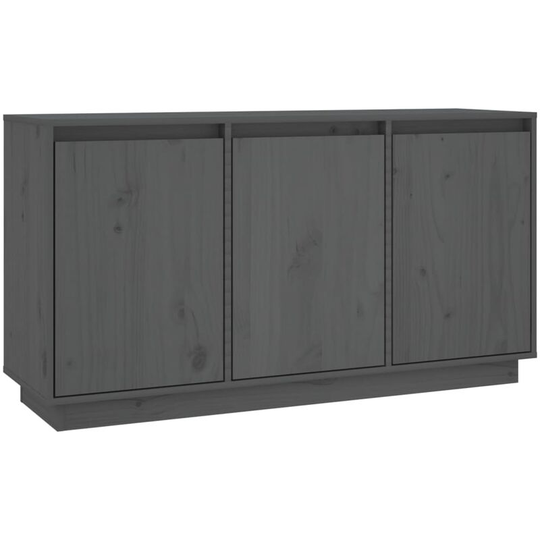 Sideboard Grey 111x34x60 cm Solid Wood Pine Vidaxl Grey
