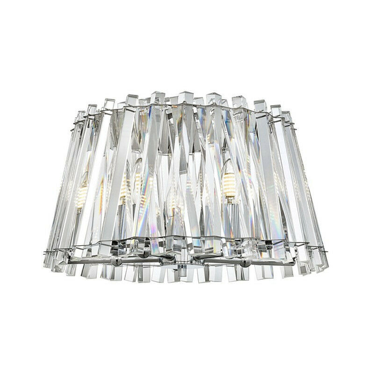 Zumaline Mirabell Crystal Ceiling Light, Chrome, 5x E14