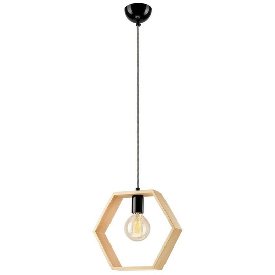 Wire Frame Pendant Ceiling Light Natural, 1x E27