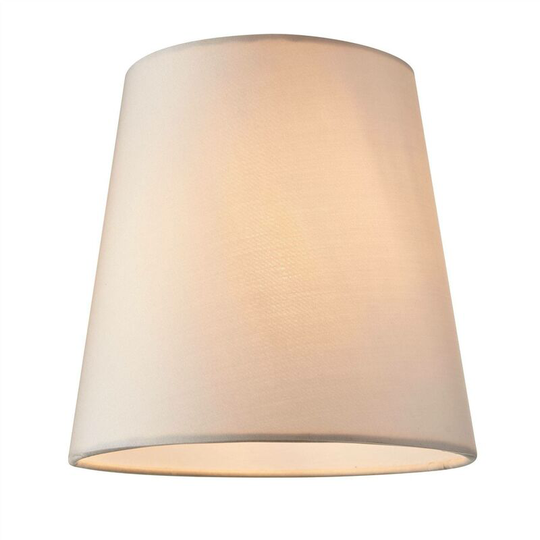 Endon Grace - 1 Light Shade Vintage White Silk, Gloss White Paint, E14