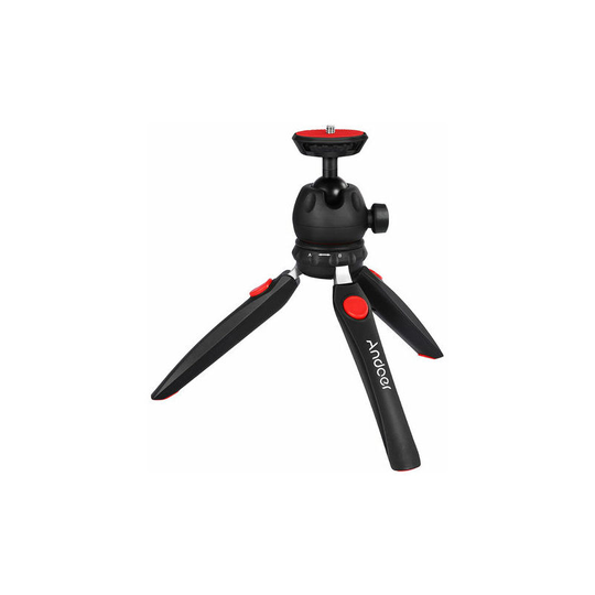 Andoer H20 Mini Tabletop Tripod Portable Foldable Phone Camera Tripod Stand with Removable Ball Head with 1/4 Inch Screw - Muff