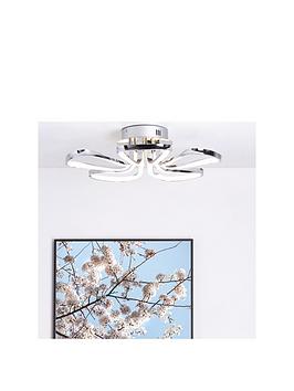 Bhs Alvar 5 Petals Led Flush Light Fitting - Chrome