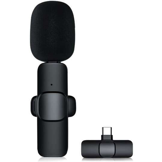 Wireless Lavalier Microphone for Conference, Online Classes, Game,Live Show Wireless Mini Microphone Compatible with iPhone and Android,Type-C
