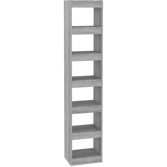 Book Cabinet/Room Divider Grey Sonoma 40x30x198 cm Vidaxl Grey