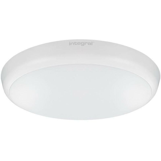 Integral Led Lighting - Integral - led Flush Ceiling / Wall Light 12W 4000K 1056lm IK10 3hr Emergency Matt White IP54