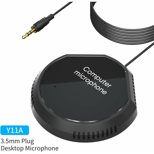 Echoo - Desktop usb Conference Speakerphone Microphone 360° Omnidirectional Condenser Plug & Play pc Computer Mic Support bt Speaker, 3.5mm plug
