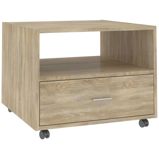 Coffee Table Sonoma Oak 55x55x40 cm Engineered Wood Vidaxl Brown