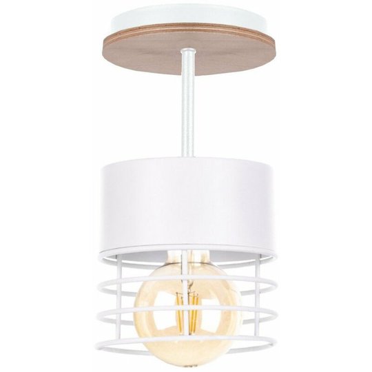 Keter Casa Cylindrical Ceiling Light White, Wood, 12cm, 1x E27