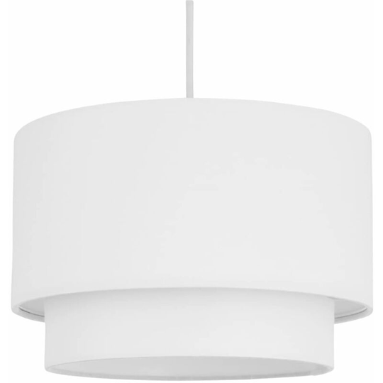 White 2 Tier Ceiling Light Shade - White cotton