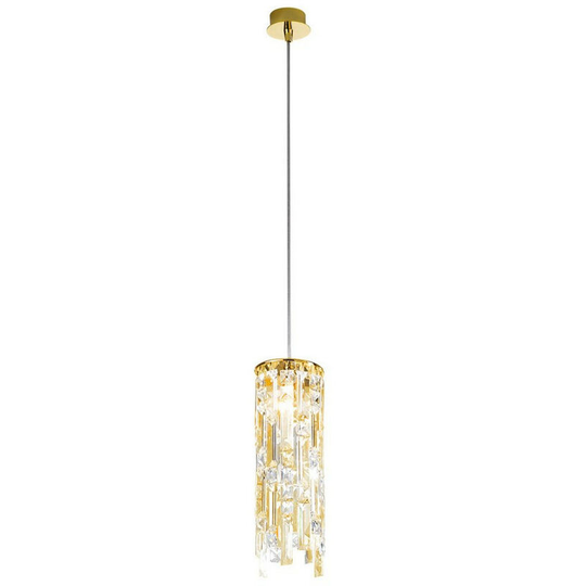 Kolarz PRISMA - Designer Crystal Pendant Light Polished Gold, 1x G9