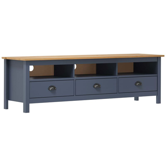 Tv Cabinet 'Hill Range' Grey 158x40x47 cm Solid Pine Wood Vidaxl Grey