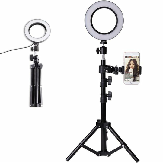 WYCTIN®Beauty Accent Light Ring Dimmable 3 Lights + 160cm Tripod Support Warm Cold