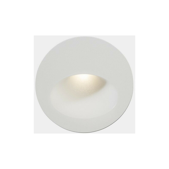 Leds-c4 Lighting - leds C4 Bat Round Oval Outdoor led Recessed Wall Light Round White IP65 2.2W 2700K