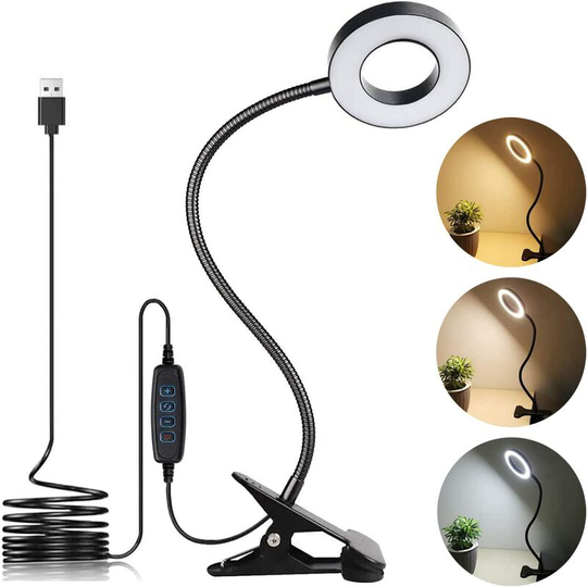 Led Desk Lamp with Clamp for Video Conference Lighting, usb Light for Laptop Zoom Meeting