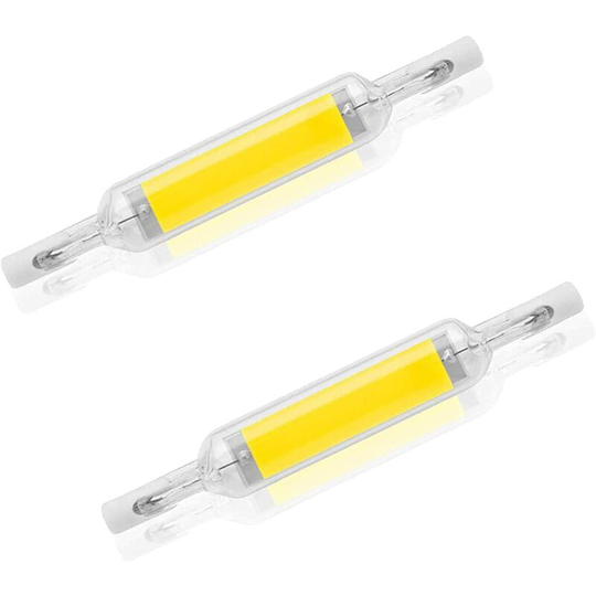 Aougo - 2 Pack 10W 78mm R7S led Light Bulbs Dimmable Cool White 6000-6500K 100W Halogen J78 Replacement, Double Ended R7S Base Tube, 360 Beam Angle,
