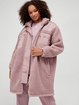 Adidas Originals Sherpa Jacket - Light Red