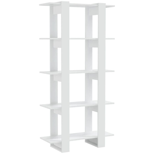 Book Cabinet/Room Divider High Gloss White 80x30x160 cm Vidaxl White