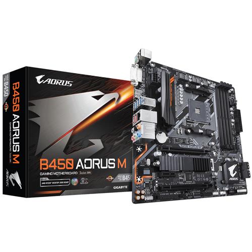 Gigabyte B450 AORUS M (rev. 1.0) Socket AM4 Micro ATX AMD B450