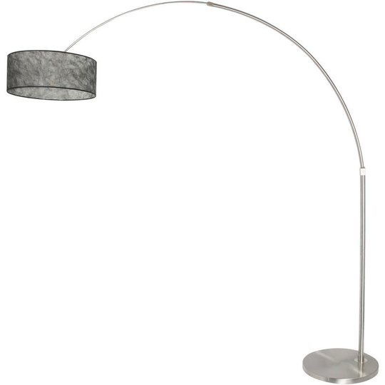 Sienna Lighting - Sienna Sparkled Light Arc Floor Lamp Steel Brushed