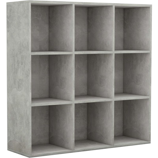 Book Cabinet Concrete Grey 98x30x98 cm Engineered Wood Vidaxl Grey