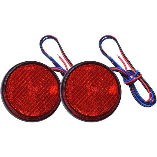 Aougo - led Trailer Lights, 2PCS Trailer Tail Light led Lights Round Reflector Brake Light led 12V led Marker Light for Automotive Motorcycle Truck