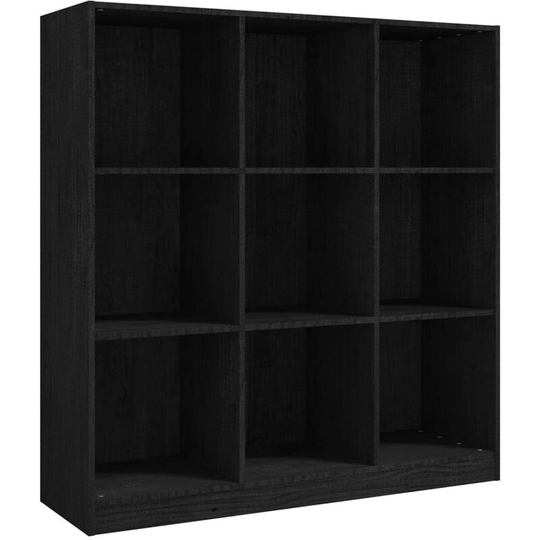 Vidaxl - Book Cabinet/Room Divider Black 104x33.5x110 cm Solid Pinewood Black